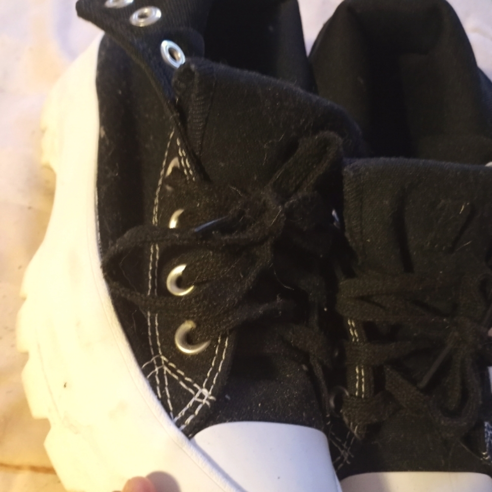 Black Converse Platform Heel size 10 Womens